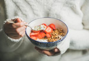 granola and fruit
